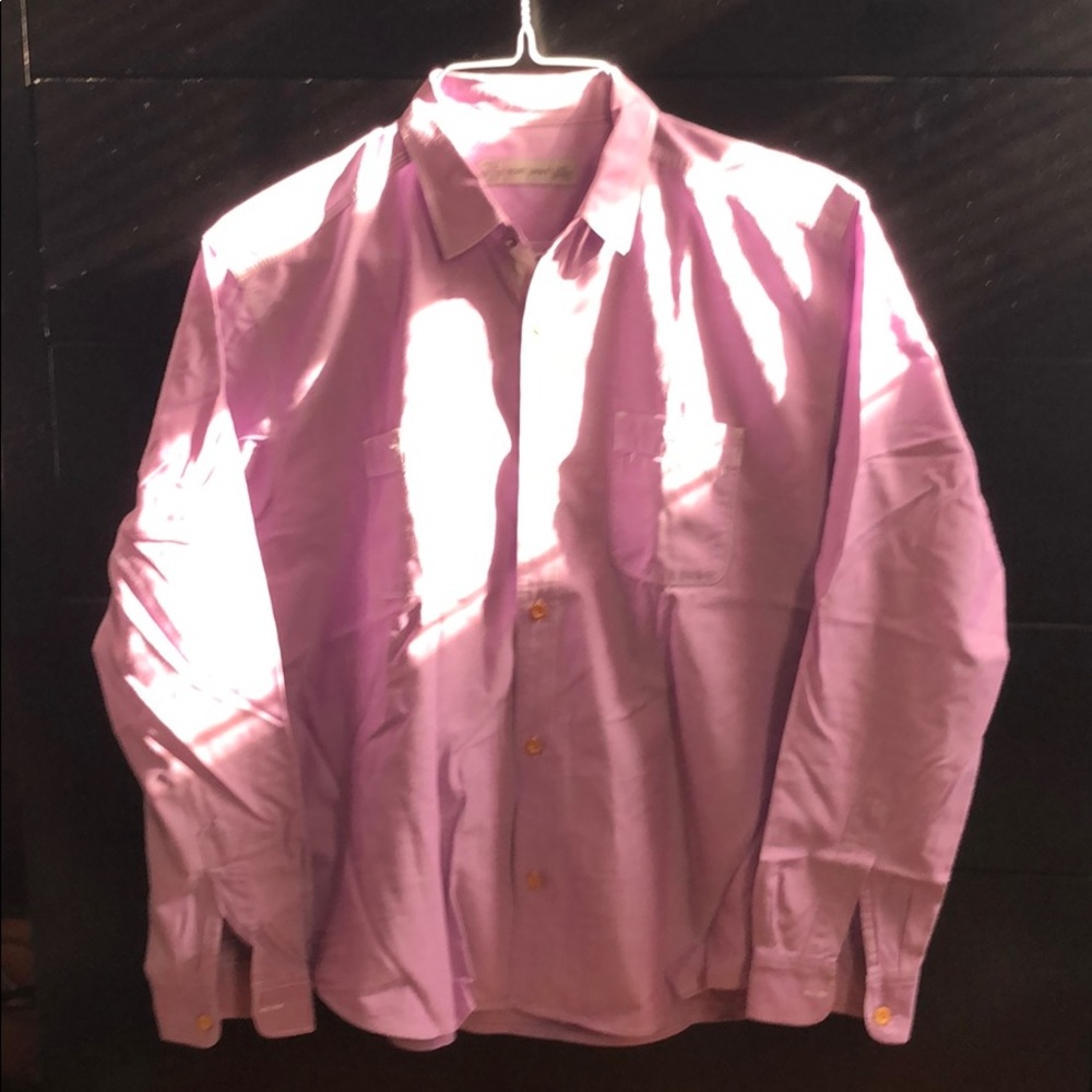 Long sleeve collard shirt double chest pocket